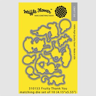 Waffle Flower Die: Fruity Thank You