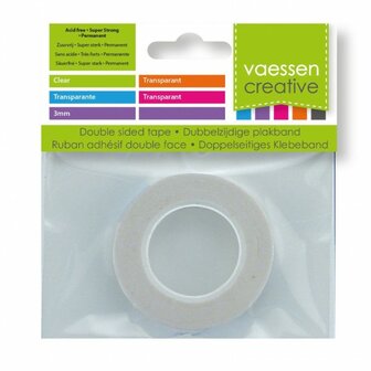 Vaessen Creative &bull; Tape dubbelzijdig transparant 3mm10m