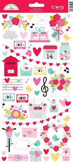 Doodlebug - Icons Stickers: Love Notes