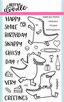 Heffy Doodle - Happy Snappy Crocs clear stamp set