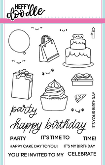 Heffy Doodle - Party Palooza Clear Stamp Set