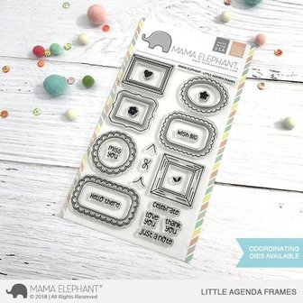 Mama Elephant - Clear Stamps: Little Agenda Frames