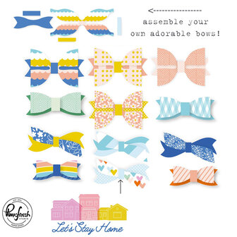 Pinkfresh Studio - Let&#039;s stay home: Fabric bows
