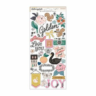 Crate Paper - Maggie Holmes - 6&quot;x12&quot; Sticker Sheet: Marigold