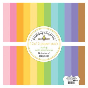 Doodlebug - 12&quot;x12&quot; Textured Cardstock Paper Pack: Spring