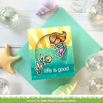 Lawn Fawn - Flip-Flop Clear Stamps: Mermaid for You