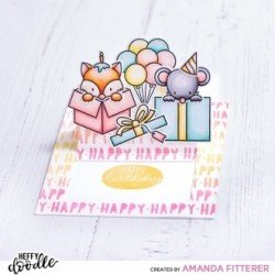 Heffy Doodle - Clear Stamps: Popping By