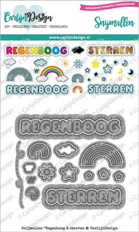 CarlijnDesign - Snijmallen: Regenboog &amp; Sterren