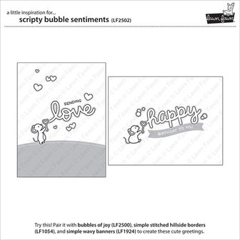 Lawn Fawn - Clear Stamps: Scripty Bubble Sentiments