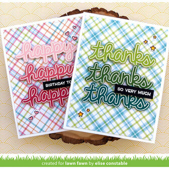 Lawn Fawn - Clear Stamps: Scripty Bubble Sentiments