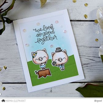 Mama Elephant - Clear Stamps: Scripty Notes