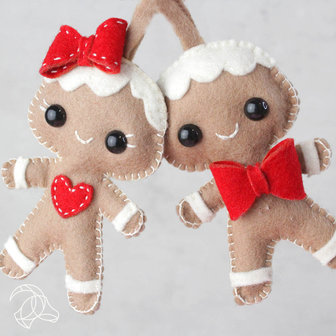 Hardicraft Wool Felt Ornaments: Gingerbread Men