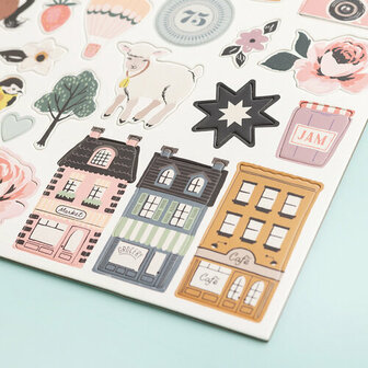 Maggie Holmes - 12&quot;x12&quot; Chipboard Stickers: Market Square