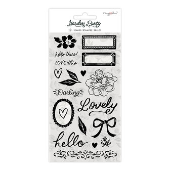 American Crafts - Maggie Holmes - Clear Acrylic Stamps: Garden Party