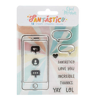 American Crafts - Obed Marshall - Clear Acrylic Stamps: Fantastico