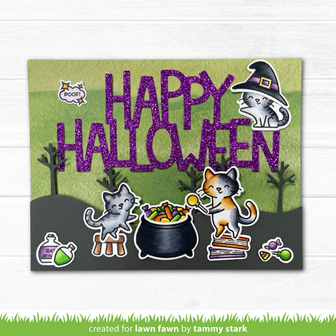 Lawn Fawn - Clear Stamps: Purrfectly Wicked
