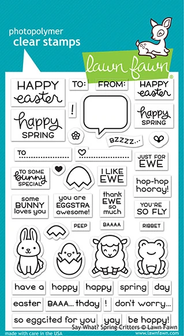 Lawn Fawn - Clear Stamps: Say What? Spring Critters