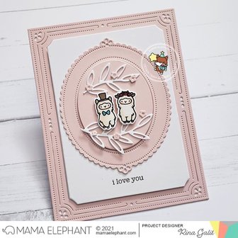 Mama Elephant -vCreative Cuts: Oval Deco Frame