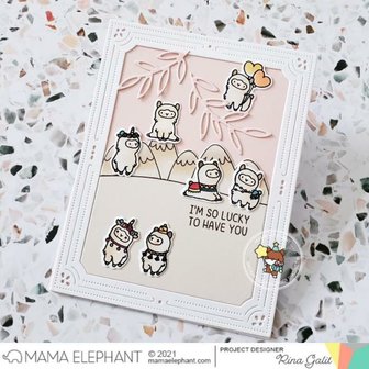 Mama Elephant -vCreative Cuts: Oval Deco Frame
