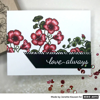 Hero Arts - Handmade Rubber Stamp: Flowering Nasturtium