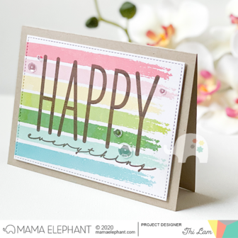 Mama Elephant - Clear Stamps: Happy Chic Wishes