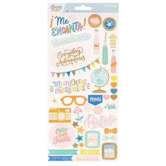 American Crafts - Obed Marshall - 6&quot;x12&quot; Sticker Sheets: Buenos D&iacute;as 