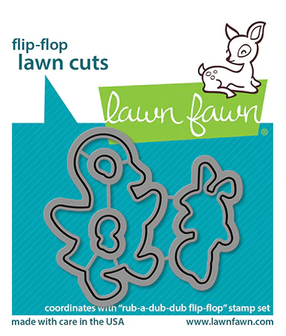 Lawn Fawn - Flip-Flop Dies: Rub-A-Dub-Dub