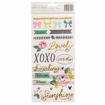 American Crafts - Maggie Holmes - Thicker Stickers: Garden Party