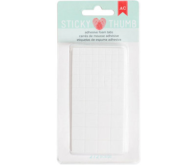 Sticky Thumb - Adhesive Foam Tabs - White