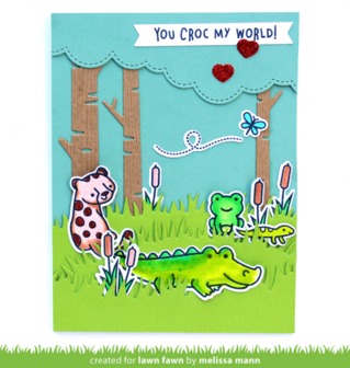 Lawn Fawn - Clear Stamps: Croc My World