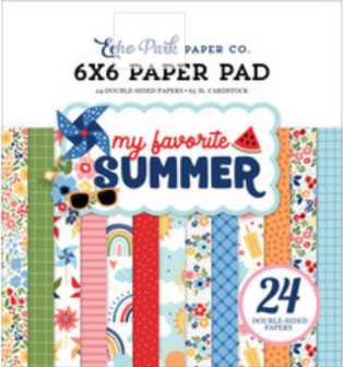 Echo Park - 6&quot;x6&quot; Paper pad: My Favorite Summer