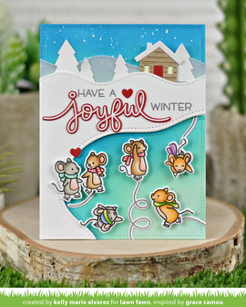 Lawn Fawn - Clear Stamps: Mice on Ice