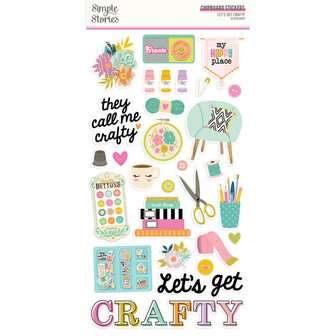 Simple Stories - 6&quot;x12&quot; Chipboard stickers: Let&#039;s Get Crafty