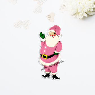 Pretty Little Studio - Die-cuts: Pink Santa