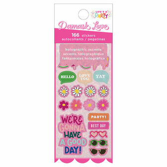 Damask Love - Life&#039;s a Party Collection - Mini Sticker Book with Foil Accents