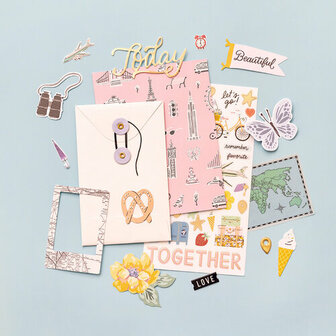 Maggie Holmes - Round Trip Collection - Ephemera - Icon - Vellum and Gold Foil Accents