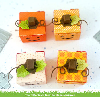Lawn Fawn - Add-on Dies: Tiny Gift Box Jack-o&#039;-Lantern 
