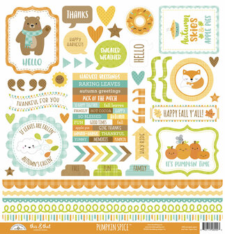 Doodlebug - 12&quot;x12&quot; This &amp; That Stickers: Pumpkin Spice