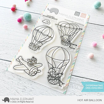 Mama Elephant - Clear stamps - Hot Air Balloon