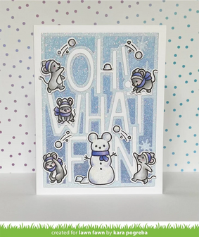 Lawn Fawn - Clear Stamps: Snowball Fight
