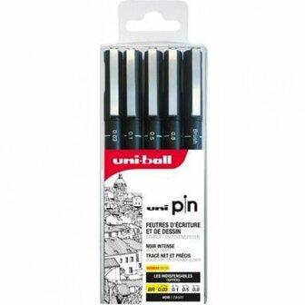 Uni Pin Fineliner Set black