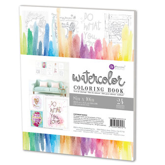 prima marketing - watercolor d&eacute;cor coloring book