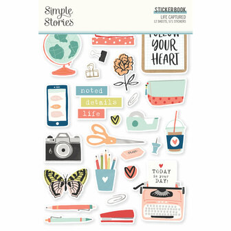 simple stories - stickerbook: life captured