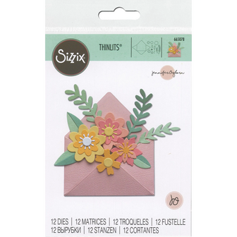 Sizzix &bull; thinlits die set flowers envelope