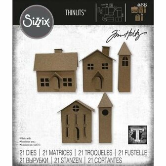 Sizzix - thinlits die set paper village