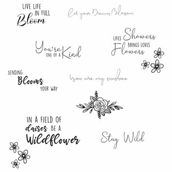Sizzix - Clear Stamps Spring Bloom Sentiments