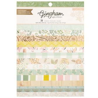 American Crafts - Crate Paper - Gingham Garden 6x8 Inch Paper Pad