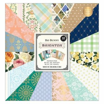 American Crafts - Bo Bunny - Brighton 12x12 Inch Paper Pad 