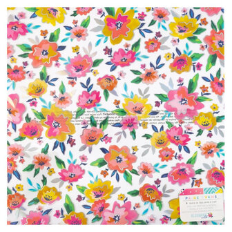 American Crafts - Paige Evans - Blooming Wild 12x12 Inch Foil on Printed Acetate