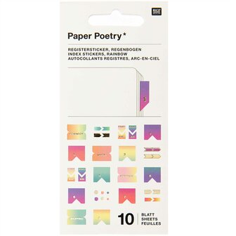Paper Poetry by Rico Design index stickers rainbow